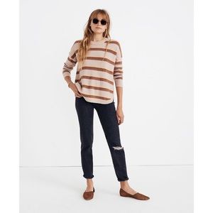 Madewell Westlake Striped Pullover Sweater in Coziest Yarn Small